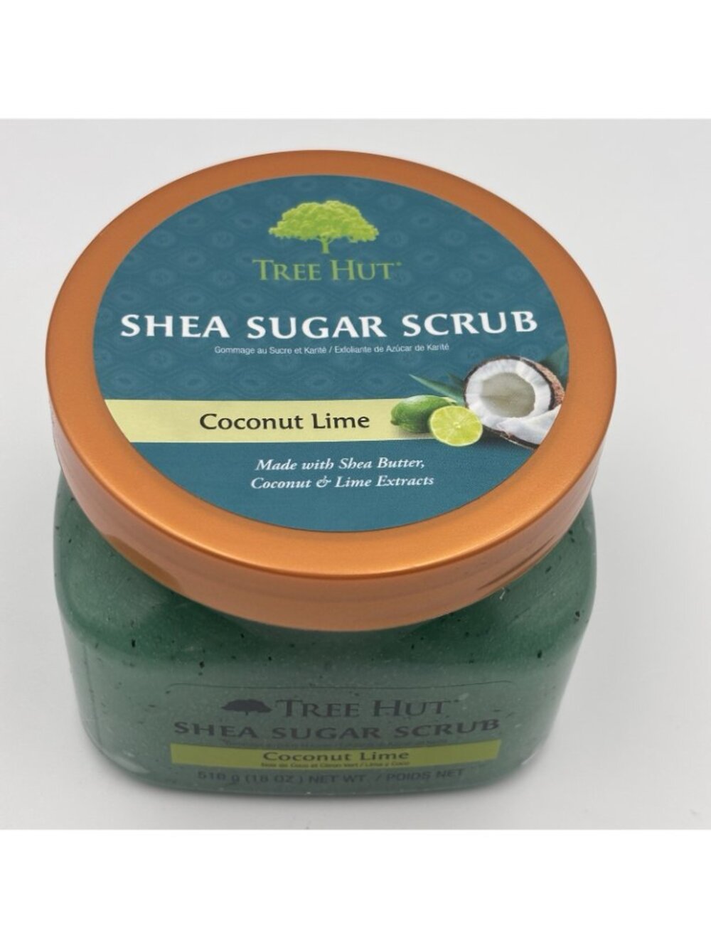 Tree Hut Coconut Lime Shea Sugar Exfoliating Hydrating Body Scrub 18 oz Green - Picture 2 of 11